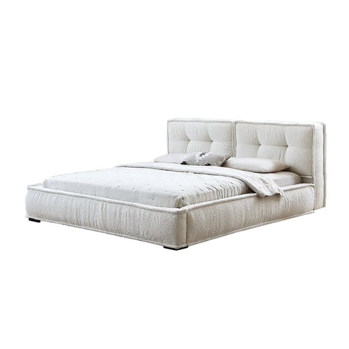 Dacre Boucle Minimalist Simple Bed Frame