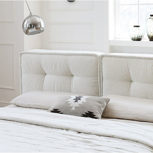 Dacre Boucle Minimalist Simple Bed Frame