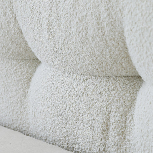 Dacre Boucle Minimalist Simple Bed Frame