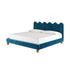 Dangelo Velvet Fabric Bed Frame with Golden Spherical Feet