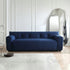 Danica Blue Fabric 3 Seater Sofa Bow-knot Back Designed Couch