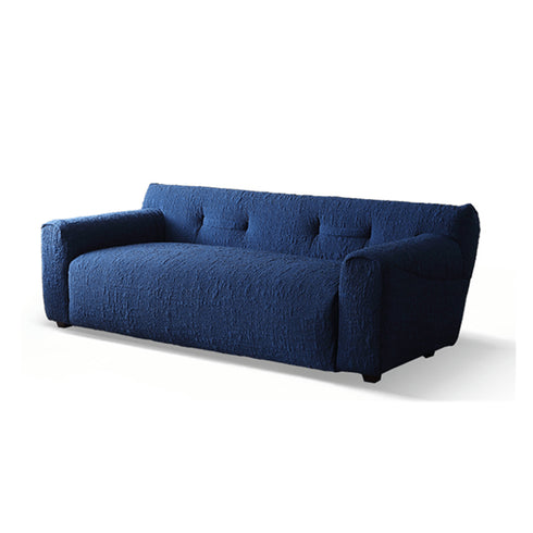 Danica Blue Fabric 3 Seater Sofa Bow-knot Back Designed Couch