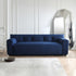Danica Blue Fabric 3 Seater Sofa Bow-knot Back Designed Couch