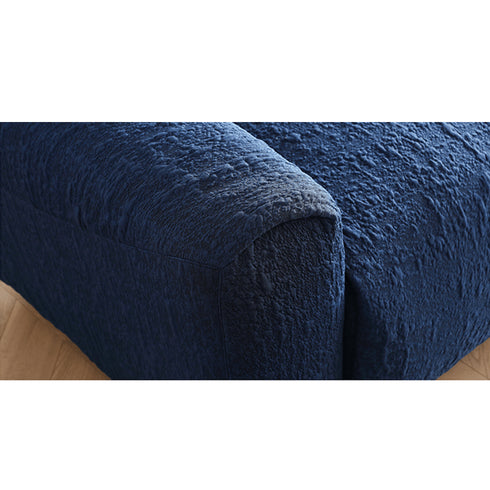 Danica Blue Fabric 3 Seater Sofa Bow-knot Back Designed Couch