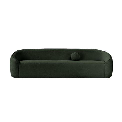Dario Boucle 3 Seater Sofa Round Shaped Upholstery Couch