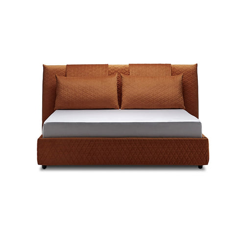 Darion Velvet Removable Cushion Bed Frame