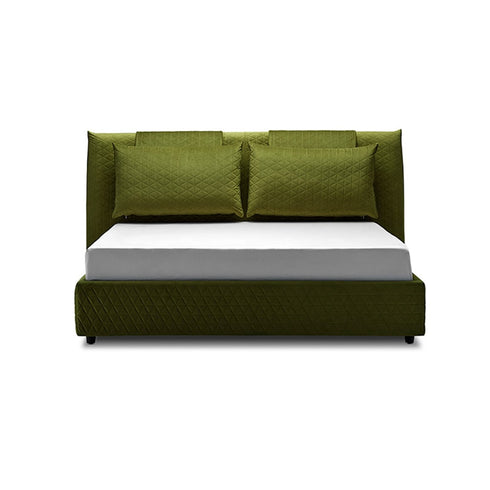 Darion Velvet Removable Cushion Bed Frame