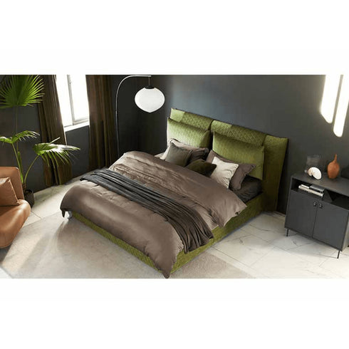 Darion Velvet Removable Cushion Bed Frame