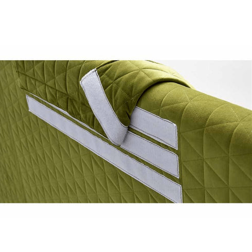 Darion Velvet Removable Cushion Bed Frame