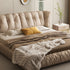 Davenport Suede Fabric Luxury Upholstered Headboard Bed Frame