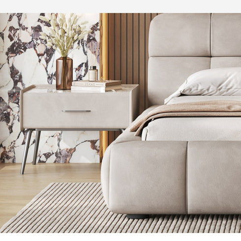 Dawes Suede Fabric Bed Frame