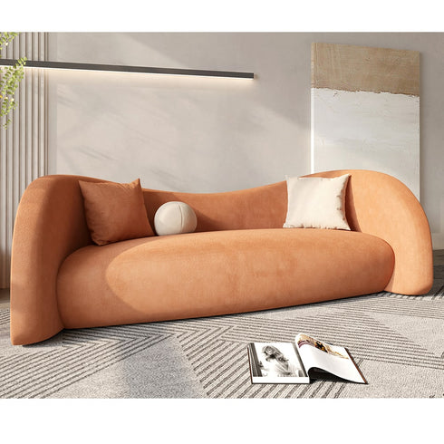 Dennison Technical Fabric 3 Seater Round Shaped Couch