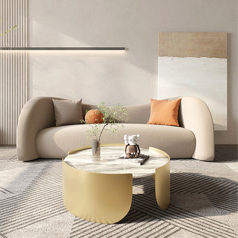 Dennison Technical Fabric 3 Seater Round Shaped Couch