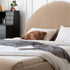 Desirae Velvet Round Shaped Headboard Bed Frame