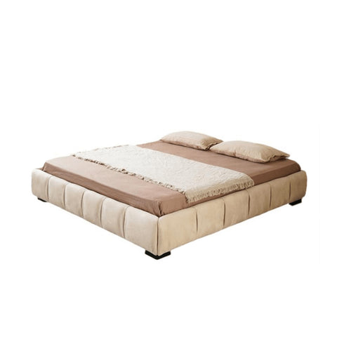 Devin Modern No Headboard Technical Fabric Bed Frame