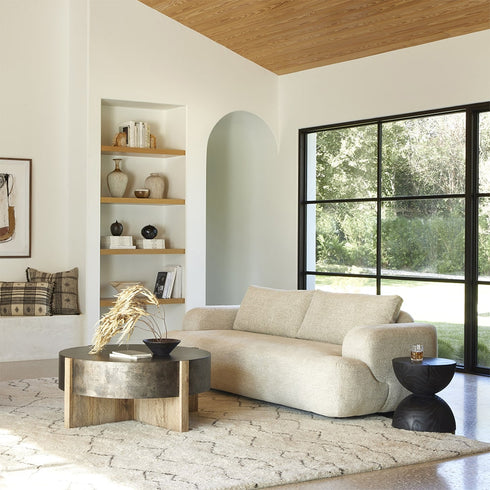 Dharma Fabric Arm 3 Seater Sofa Cushion Back Couch