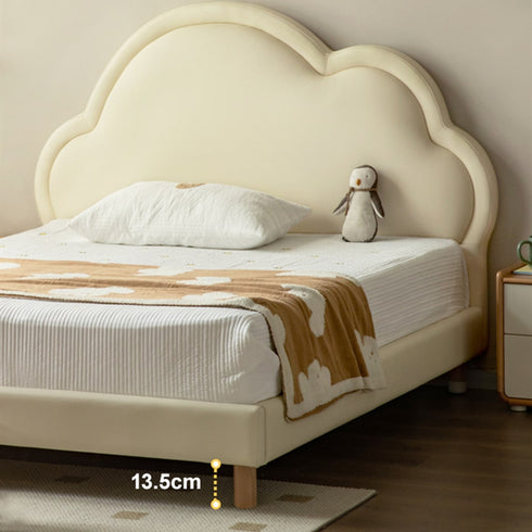 Dillian Technology Cloth Cloud Shape Headboard Bed Frame