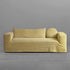 Dobie Fabric Minimalist 3 Seater Sofa Slip-covered Couch