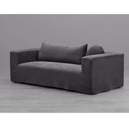 Dobie Fabric Minimalist 3 Seater Sofa Slip-covered Couch