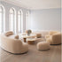 Doris Boucle/Velvet Curved 3 Seater Sofa Round Shaped Interior Upholstery Couch