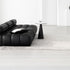 Edana Black Calf Leather 3 Seater Sofa Armless Couch