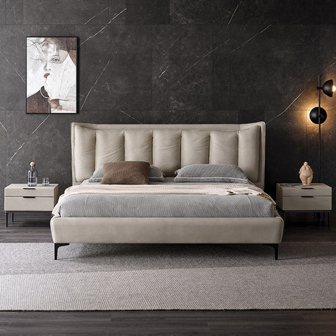 Eden Suede Fabric Upholstered Modern Bed Frame