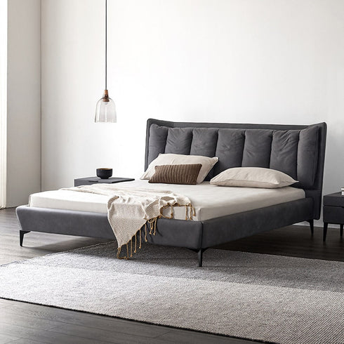 Eden Suede Fabric Upholstered Modern Bed Frame