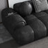 Elias Black Calf Leather 3 Seater Sofa Armrest Couch