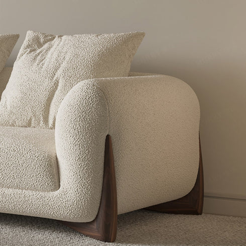 Ellie Boucle 3 Seater Sofa Minimalist Couch