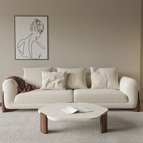 Ellie Boucle 3 Seater Sofa Minimalist Couch