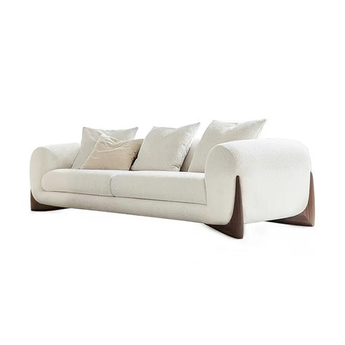 Ellie Boucle 3 Seater Sofa Minimalist Couch