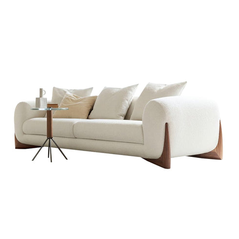 Ellie Boucle 3 Seater Sofa Minimalist Couch