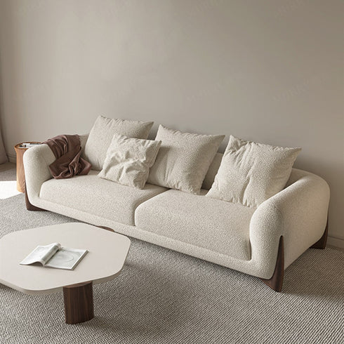 Ellie Boucle 3 Seater Sofa Minimalist Couch