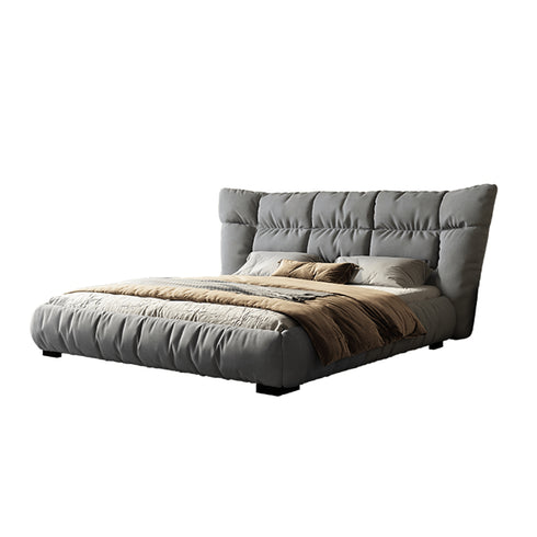 Elliott Suede Fabric Wide Headboard Bed Frame