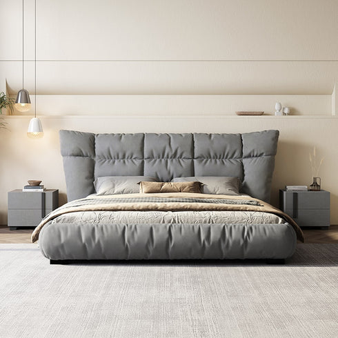 Elliott Suede Fabric Wide Headboard Bed Frame