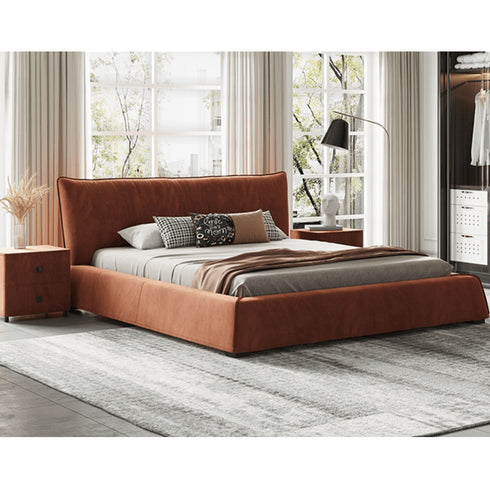 Elsie Suede Fabric Simple Bed Frame