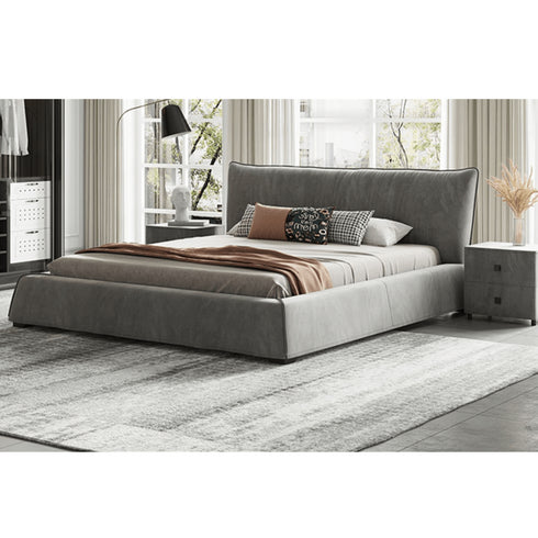 Elsie Suede Fabric Simple Bed Frame