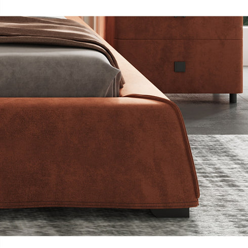 Elsie Suede Fabric Simple Bed Frame