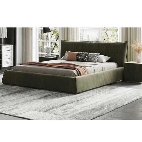 Elsie Suede Fabric Simple Bed Frame