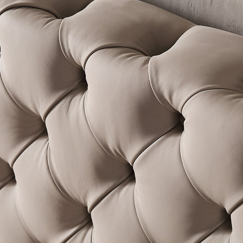 Elyse Brown Velvet Fabric High-back Bed Frame