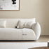 Enzo White Boucle Fabric Loveseat Sofa Minimalist Couch