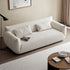 Enzo White Boucle Fabric Loveseat Sofa Minimalist Couch