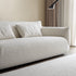 Enzo White Boucle Fabric Loveseat Sofa Minimalist Couch