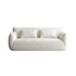 Enzo White Boucle Fabric Loveseat Sofa Minimalist Couch