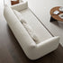 Enzo White Boucle Fabric Loveseat Sofa Minimalist Couch