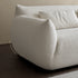 Enzo White Boucle Fabric Loveseat Sofa Minimalist Couch