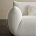 Enzo White Boucle Fabric Loveseat Sofa Minimalist Couch