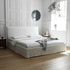 Evan Minimalist Cotton Linen Blend Bed Frame
