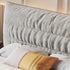 Evans Suede Fabric Upholstered Headboard Modern Bed Frame