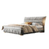 Evans Suede Fabric Upholstered Headboard Modern Bed Frame